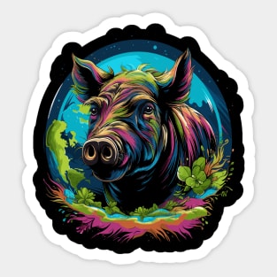 Wild Boar Earth Day Sticker